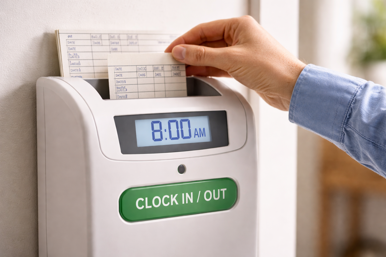 Clocking in for caregiver work